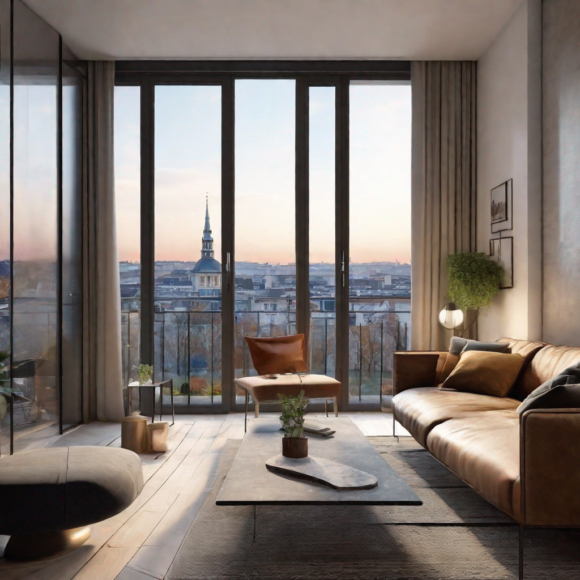 Appartement moderne à Bruxelles avec vue