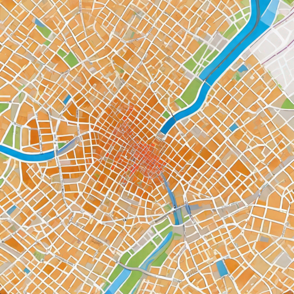 Carte de Bruxelles avec prix des loyers indiqués